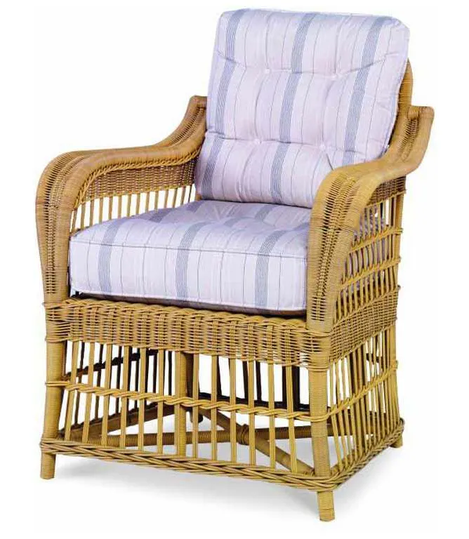 Century AE-D40-54B-NT Mainland Wicker Large Dining Arm Chair with Button Back Century AE-D40-54B-NT Mainland Wicker Large Dining Arm Chair with Button Back