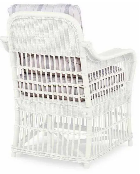 Century AE-D40-54B Mainland Wicker Large Dining Arm Chair with Button Back Century AE-D40-54B Mainland Wicker Large Dining Arm Chair with Button Back