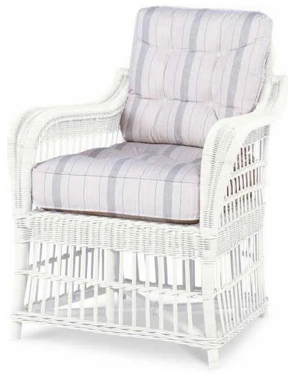 Century AE-D40-54B Mainland Wicker Large Dining Arm Chair with Button Back Century AE-D40-54B Mainland Wicker Large Dining Arm Chair with Button Back