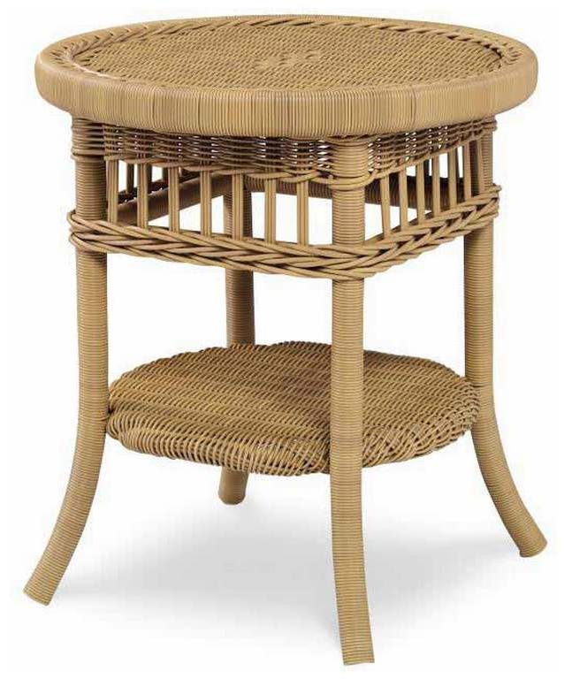 Century AE-D40-83-NT Mainland Wicker Side Table with Tempered Glass Century AE-D40-83-NT Mainland Wicker Side Table with Tempered Glass