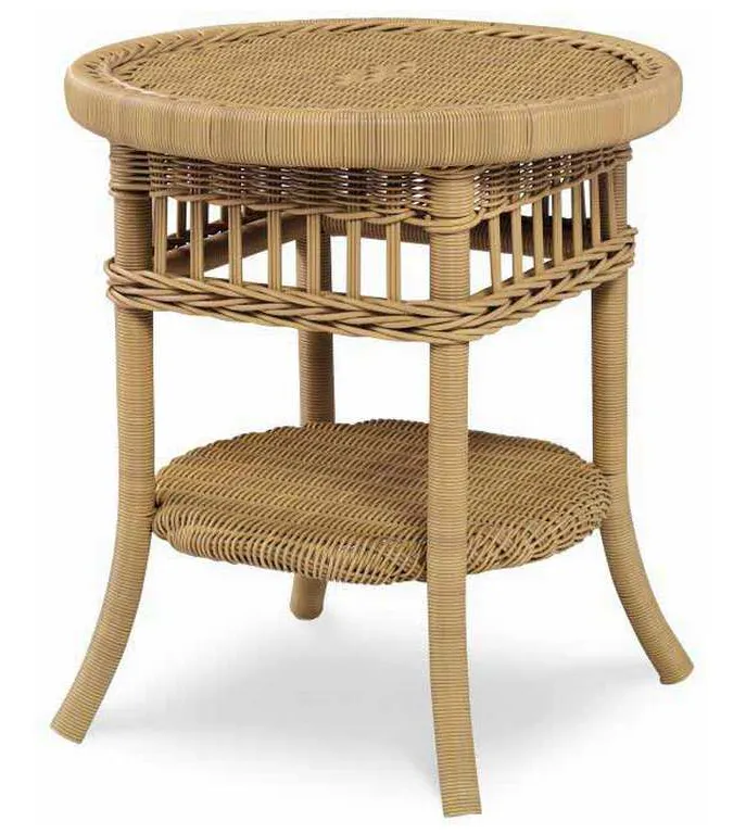 Century AE-D40-83-NT Mainland Wicker Side Table with Tempered Glass Century AE-D40-83-NT Mainland Wicker Side Table with Tempered Glass