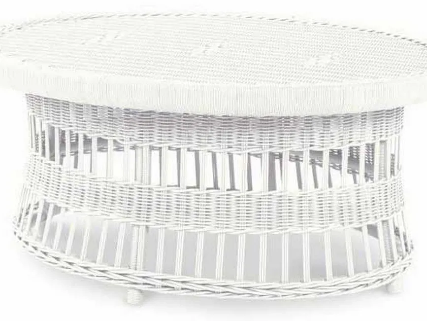 Century AE-D40-85 Mainland Wicker Oval Cocktail Table with Tempered Glass Century AE-D40-85 Mainland Wicker Oval Cocktail Table with Tempered Glass