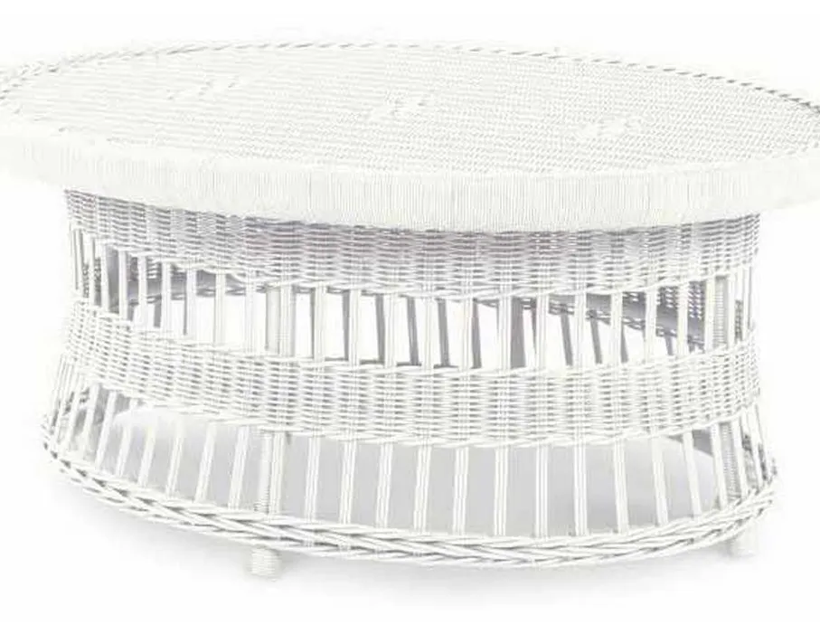 Century AE-D40-85 Mainland Wicker Oval Cocktail Table with Tempered Glass Century AE-D40-85 Mainland Wicker Oval Cocktail Table with Tempered Glass