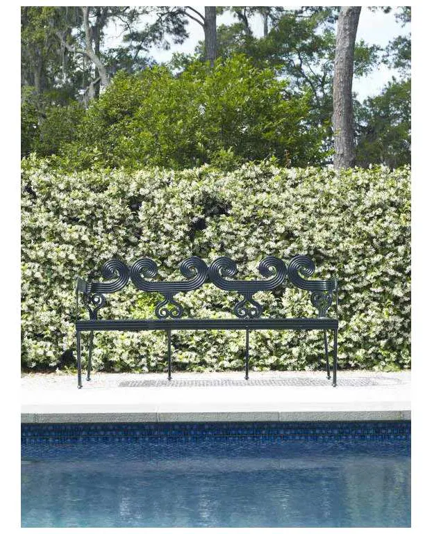 Century AE-D41-41 TAugustine Metal Garden Bench Century AE-D41-41 TAugustine Metal Garden Bench