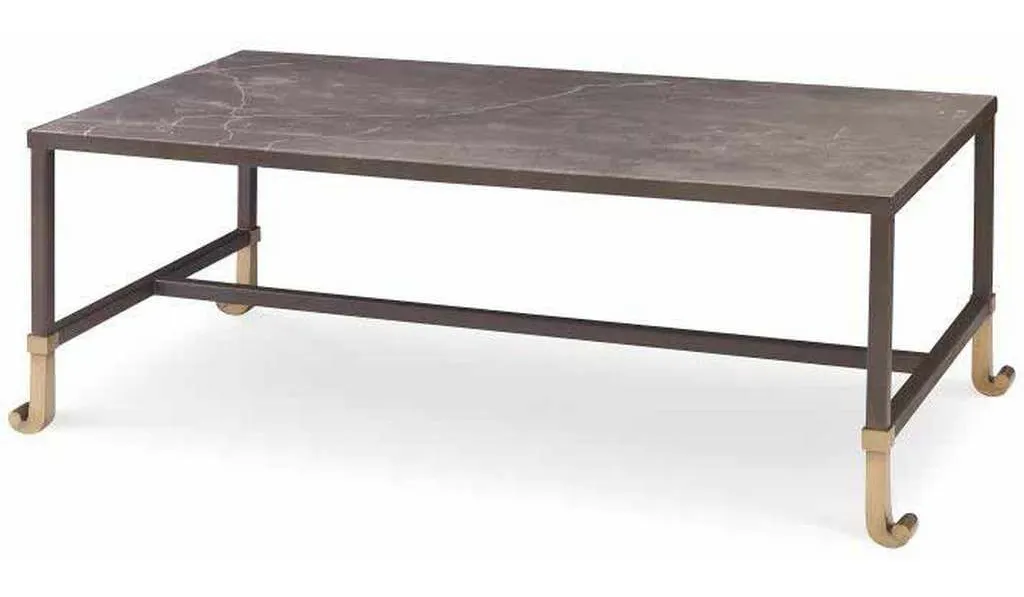 Century AEA-609 Calliope Cocktail Table With Stone Top Century AEA-609 Calliope Cocktail Table With Stone Top