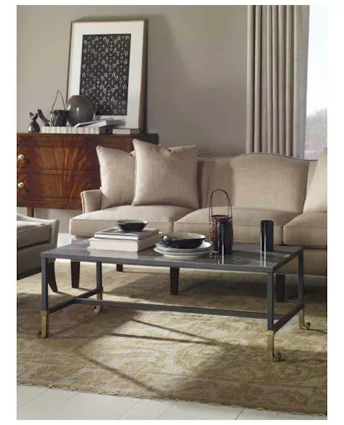 Century AEA-609 Calliope Cocktail Table With Stone Top Century AEA-609 Calliope Cocktail Table With Stone Top