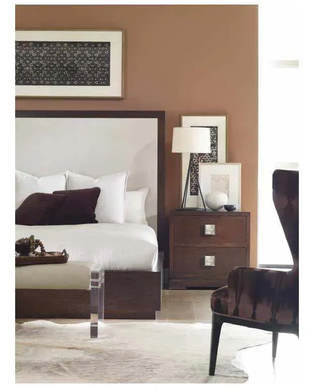 Century C19-146 Corso Bed with Uph Headboard Century C19-146 Corso Bed with Uph Headboard