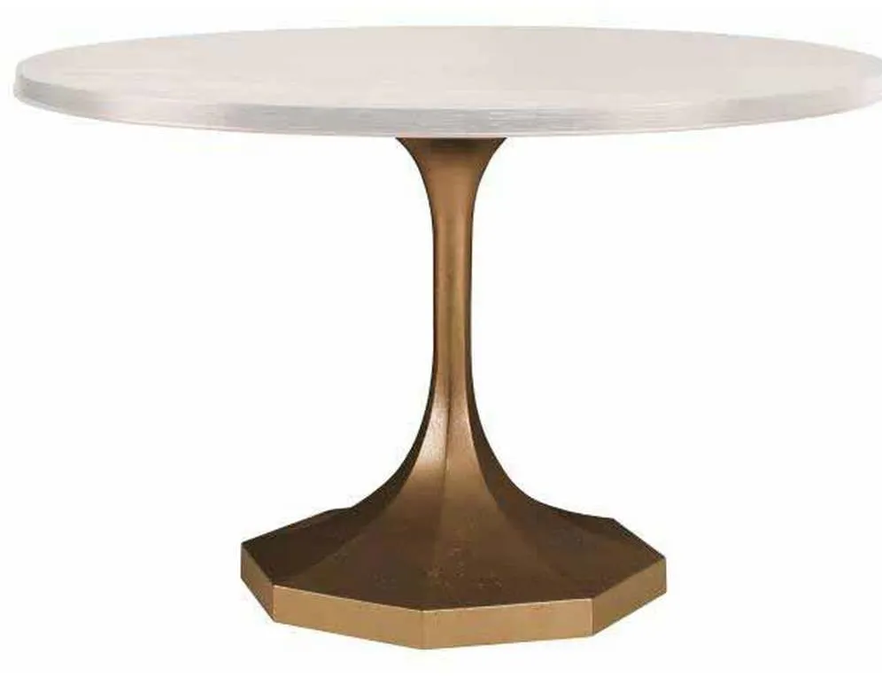 Century C79-304 Molly Gold Pedestal 48 inch Dining Table Century C79-304 Molly Gold Pedestal 48 inch Dining Table