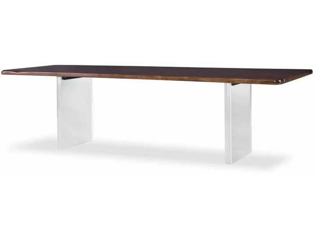 Century CR9-1-86-G-975 Details Live Edge 86 inch Guan Slab Dining Table Acrylic Base