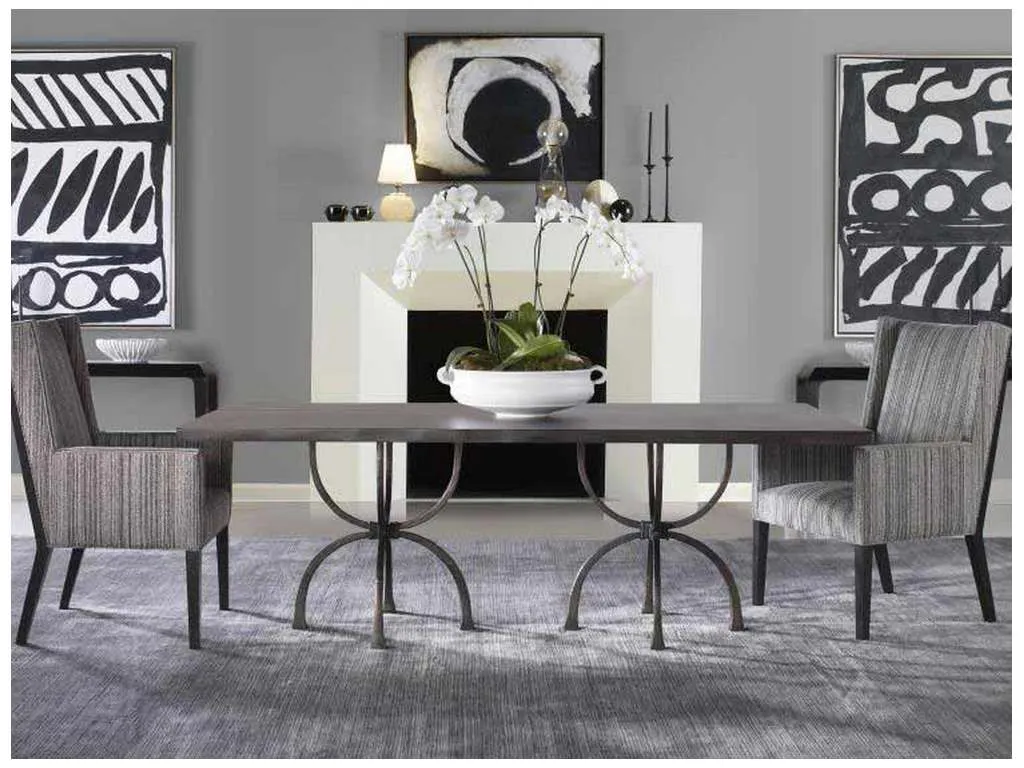 Century CR9-1-86-G-974 Details Live Edge 86 inch Guan Slab Dining Tbl Modeled Bronze Century CR9-1-86-G-974 Details Live Edge 86 inch Guan Slab Dining Tbl Modeled Bronze