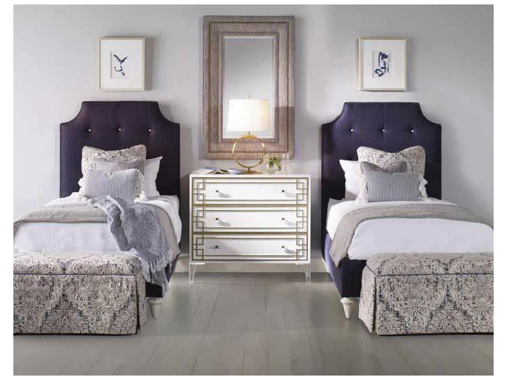 Century CR9-105-TU-60 Burbank Fully Uph Bed Twin Size Century CR9-105-TU-60 Burbank Fully Uph Bed Twin Size