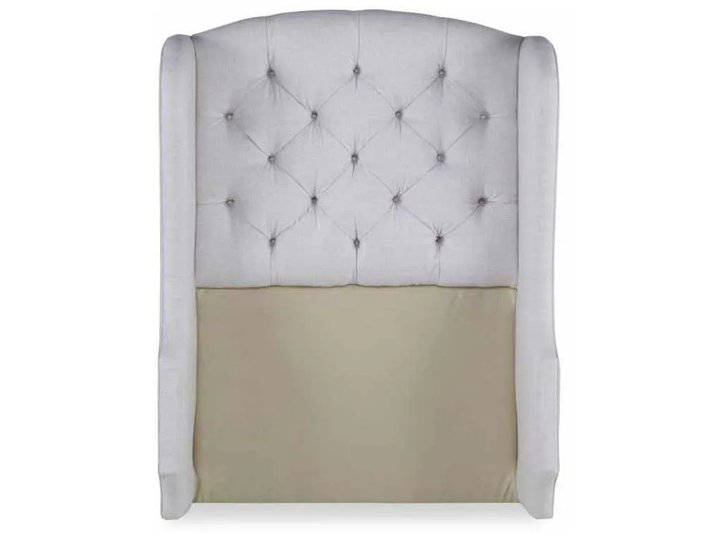 Century CR9-123T-HB Details Wing Bed Fully Upholstered Wing Tall Headboard Twin Size