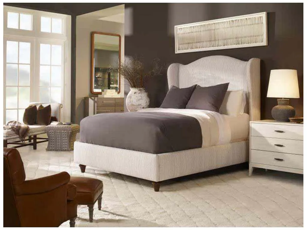 Century CR9-122K Details Wing Bed Fully Upholstered Wing Medium Headboard Bed King Size Century CR9-122K Details Wing Bed Fully Upholstered Wing Medium Headboard Bed King Size
