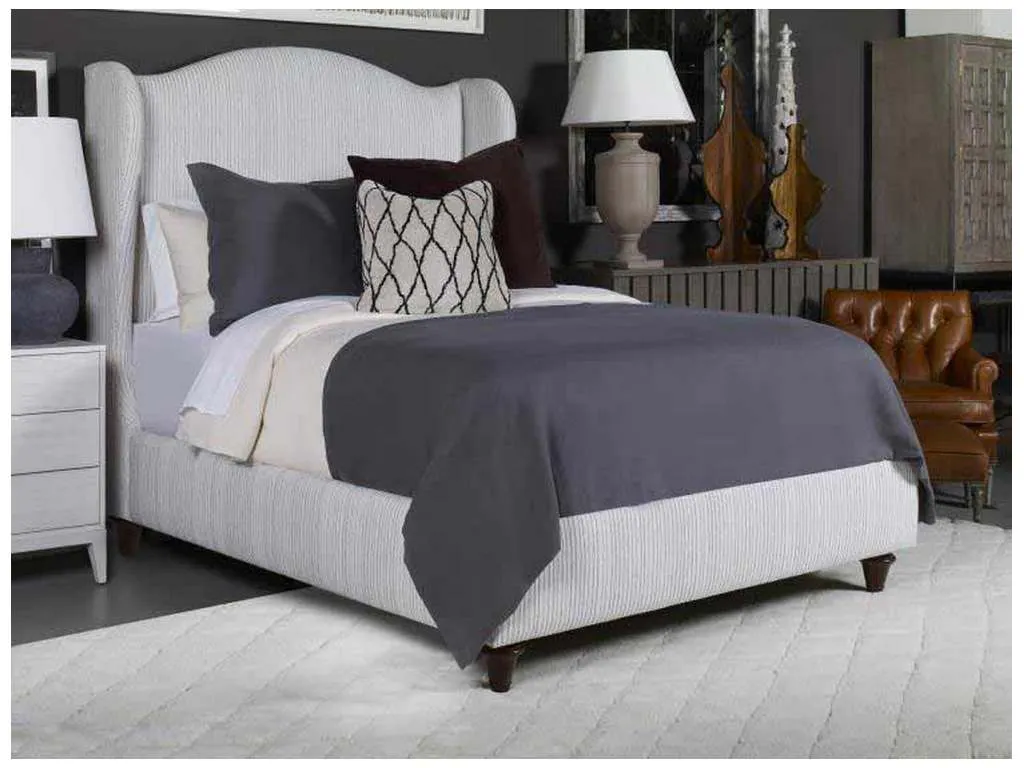Century CR9-122CK Details Wing Bed Fully Upholstered Wing Medium Headboard Bed Cal King Size Century CR9-122CK Details Wing Bed Fully Upholstered Wing Medium Headboard Bed Cal King Size