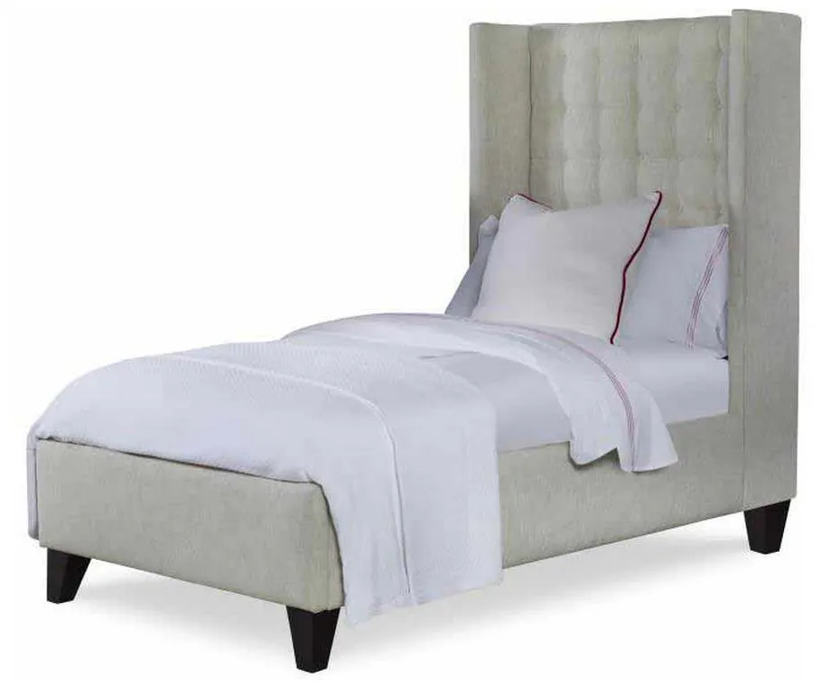 Century CR9-122T Details Wing Bed Fully Upholstered Wing Medium Headboard Bed Twin Size Century CR9-122T Details Wing Bed Fully Upholstered Wing Medium Headboard Bed Twin Size