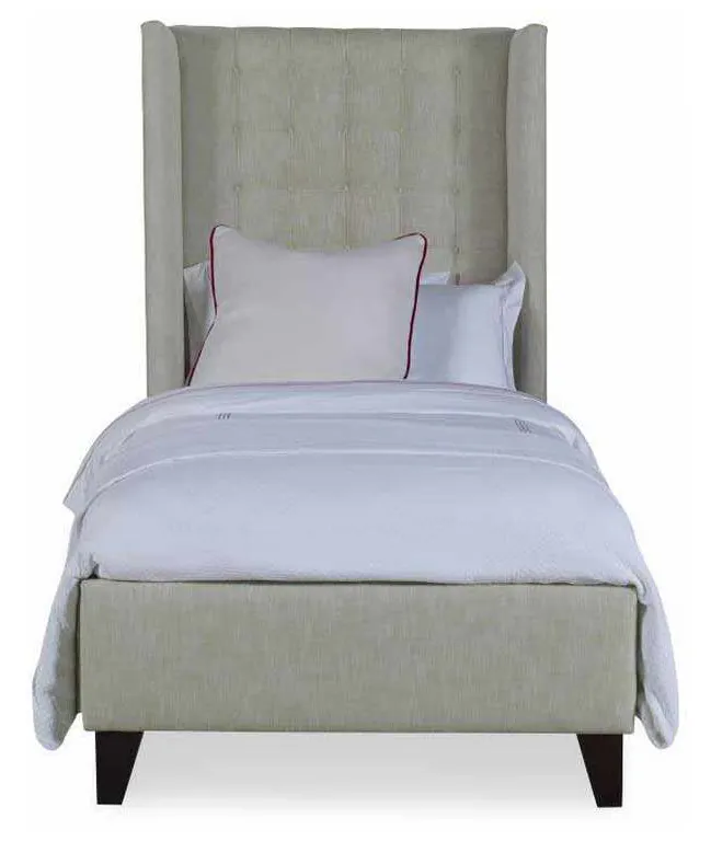 Century CR9-122T Details Wing Bed Fully Upholstered Wing Medium Headboard Bed Twin Size Century CR9-122T Details Wing Bed Fully Upholstered Wing Medium Headboard Bed Twin Size