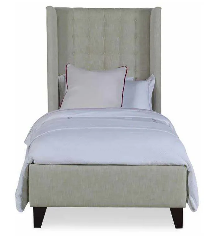 Century CR9-122T Details Wing Bed Fully Upholstered Wing Medium Headboard Bed Twin Size Century CR9-122T Details Wing Bed Fully Upholstered Wing Medium Headboard Bed Twin Size