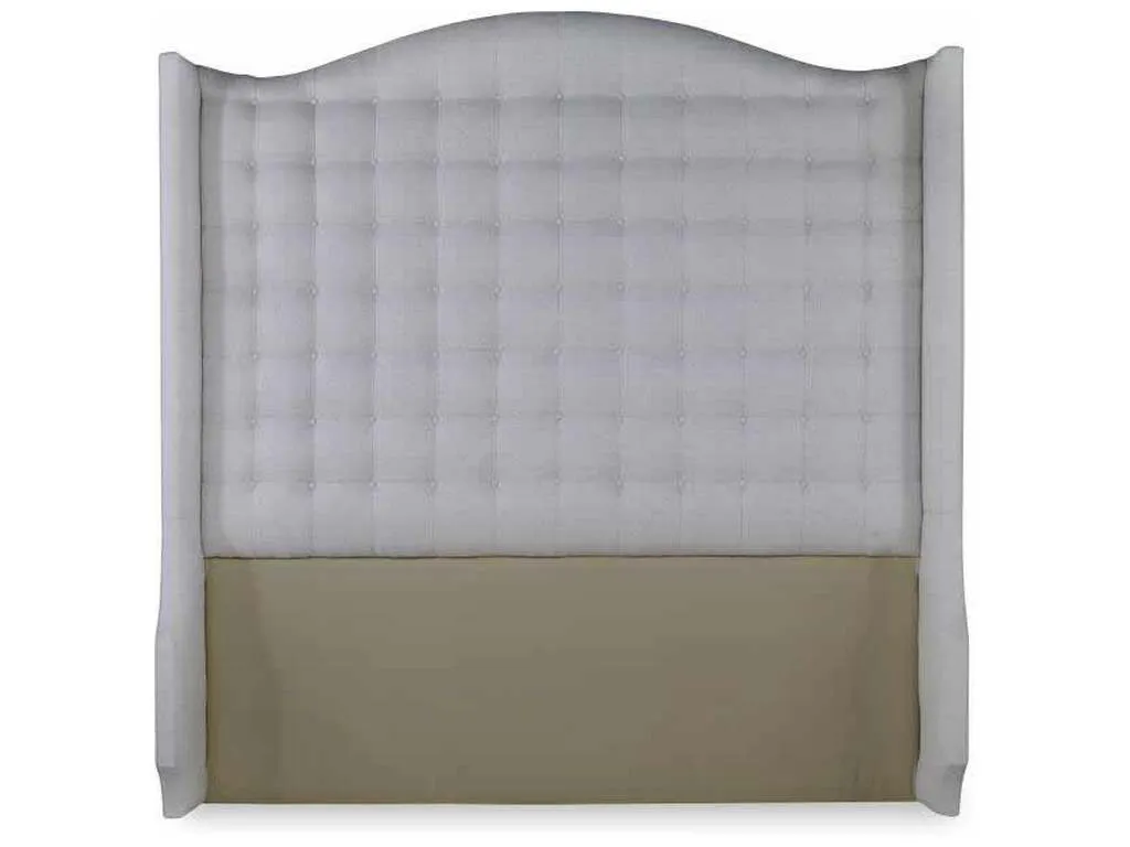 Century CR9-123K-HB Details Wing Bed Fully Upholstered Tall Wing Headboard King Size