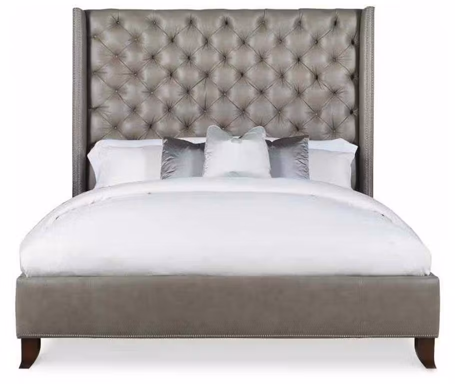 Century CR9-123CK Details Wing Bed Fully Upholstered Tall Wing Headboard Bed Cal King Size Century CR9-123CK Details Wing Bed Fully Upholstered Tall Wing Headboard Bed Cal King Size