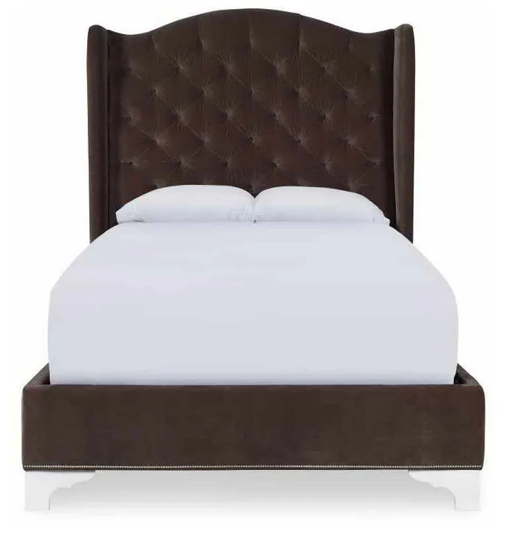 Century CR9-123Q Details Wing Bed Fully Upholstered Wing Tall Headboard Bed Queen Size Century CR9-123Q Details Wing Bed Fully Upholstered Wing Tall Headboard Bed Queen Size