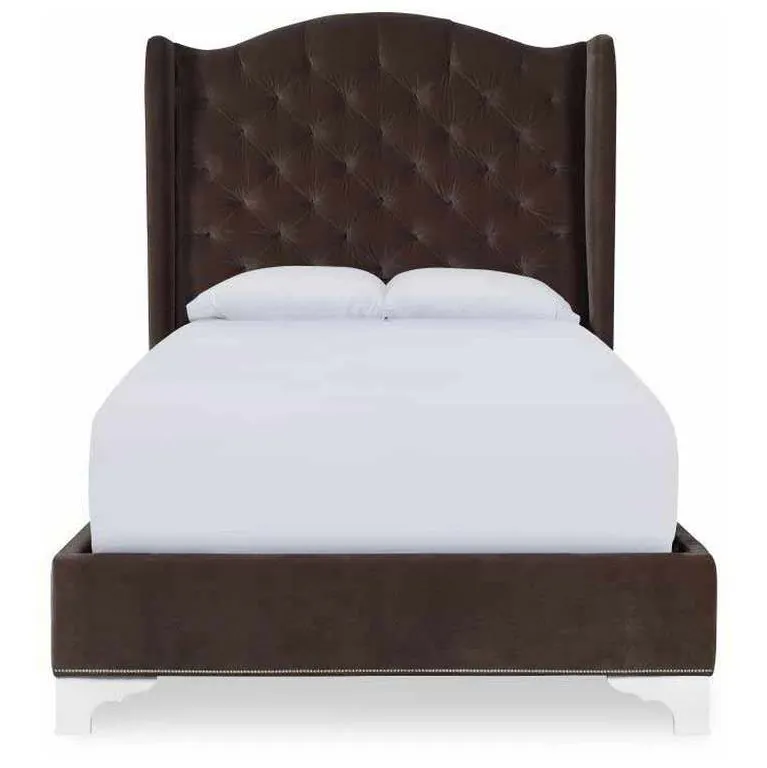 Century CR9-123Q Details Wing Bed Fully Upholstered Wing Tall Headboard Bed Queen Size Century CR9-123Q Details Wing Bed Fully Upholstered Wing Tall Headboard Bed Queen Size