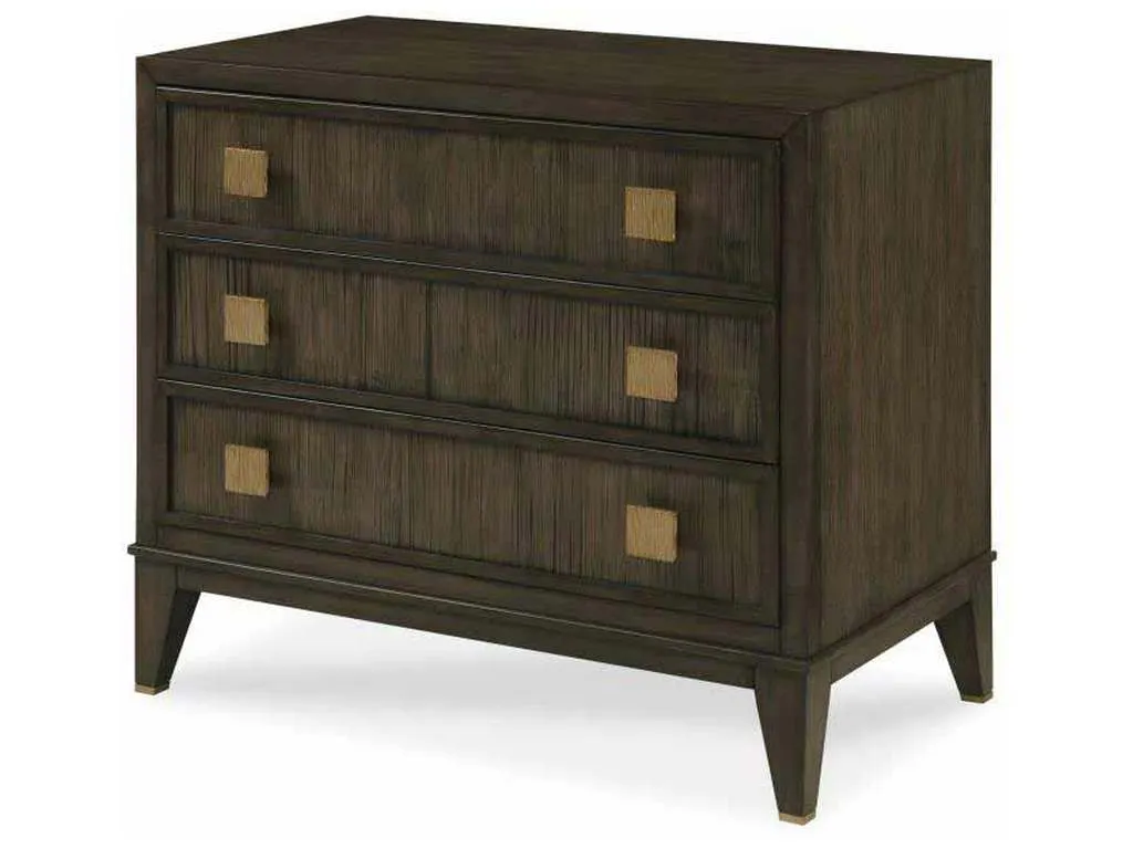 Century CT1008-MK Carlyle 3 Drawer Nightstand Mink Grey