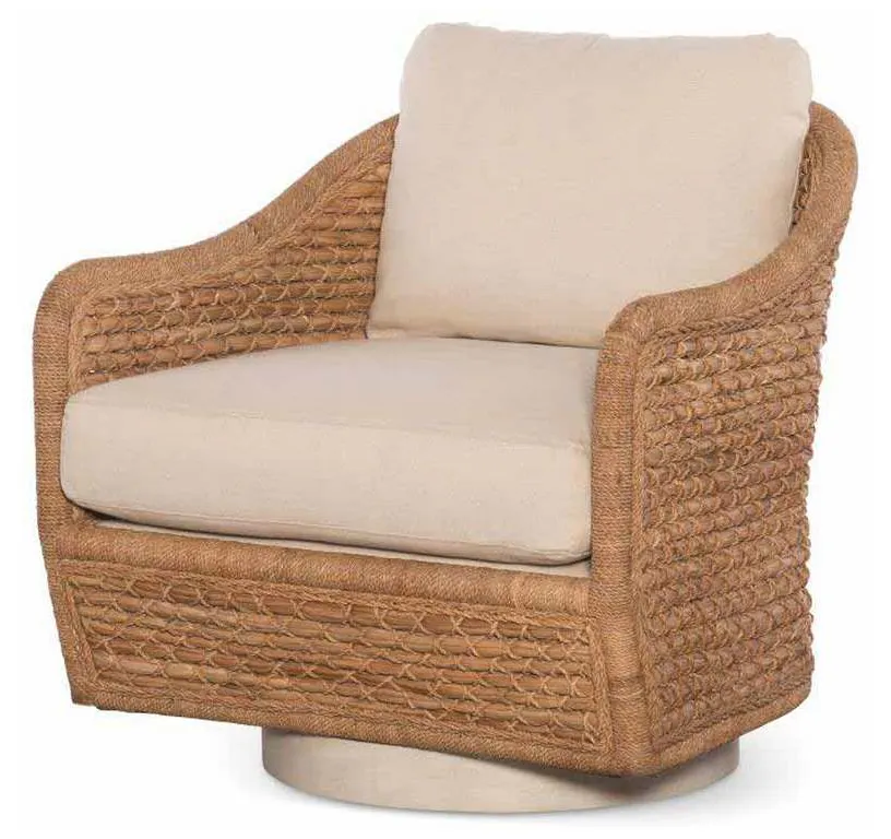 Century CT2105-NT-FL Pompano Swivel Lounge Chair Natural Flax Century CT2105-NT-FL Pompano Swivel Lounge Chair Natural Flax