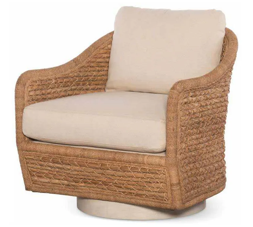 Century CT2105-NT-FL Pompano Swivel Lounge Chair Natural Flax Century CT2105-NT-FL Pompano Swivel Lounge Chair Natural Flax