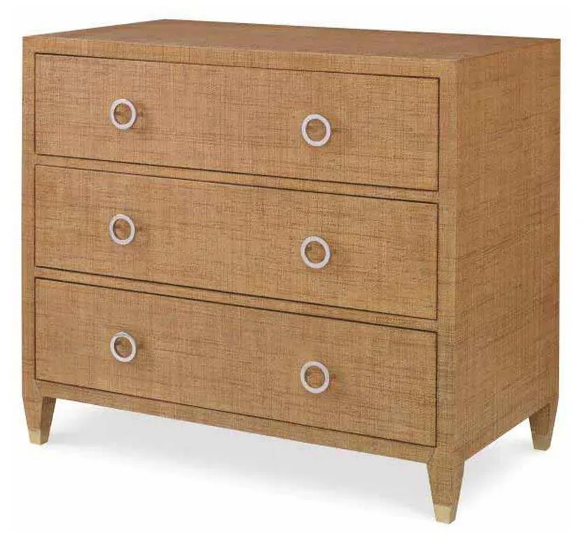Century CT5019-SD Charleston 3 Drawer Chest with Glass Sand Century CT5019-SD Charleston 3 Drawer Chest with Glass Sand