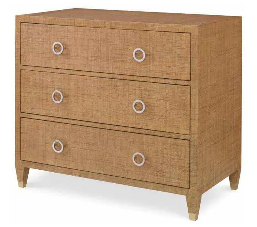 Century CT5019-SD Charleston 3 Drawer Chest with Glass Sand Century CT5019-SD Charleston 3 Drawer Chest with Glass Sand
