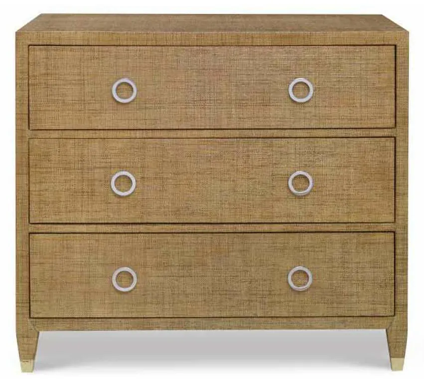 Century CT5019-SD Charleston 3 Drawer Chest with Glass Sand Century CT5019-SD Charleston 3 Drawer Chest with Glass Sand
