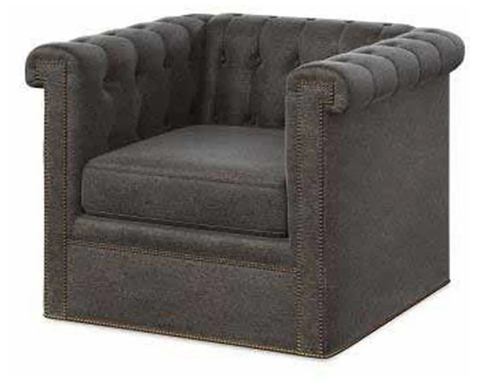 Century Furniture LTD7700-8 Modern Chesterfield Swivel Chair Century Furniture LTD7700-8 Modern Chesterfield Swivel Chair