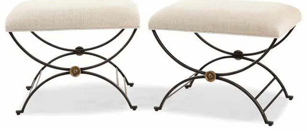Century MN2117 Niles Bench With Fabric Seat Century MN2117 Niles Bench With Fabric Seat