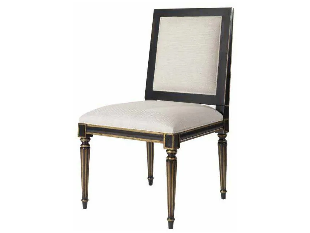 Century Furniture MN5364S Barrington Side Chair Black Gold
