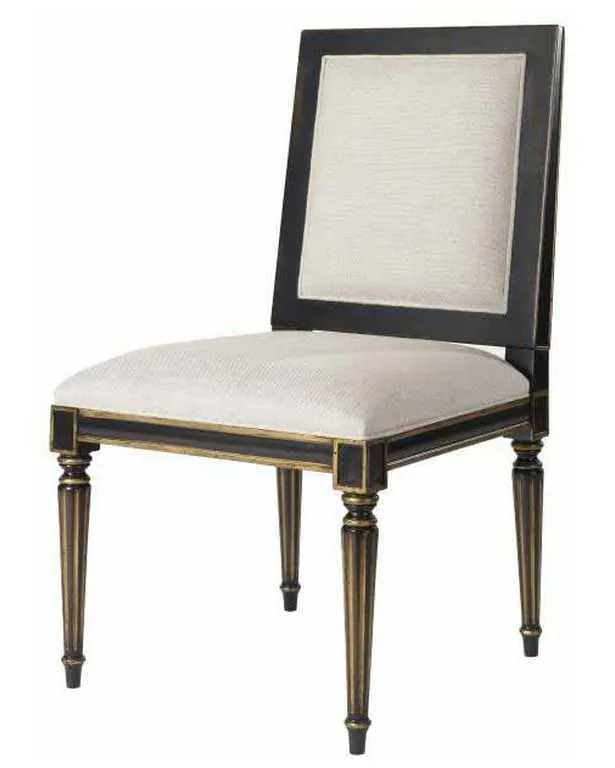 Century Furniture MN5364S Barrington Side Chair Black Gold Century Furniture MN5364S Barrington Side Chair Black Gold