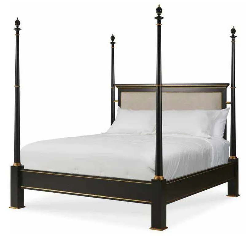 Century MN5490K Barrington Poster Bed With Uph Headboard King Century MN5490K Barrington Poster Bed With Uph Headboard King