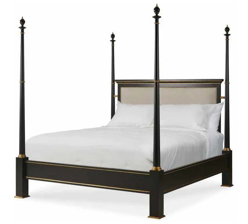 Century MN5490K Barrington Poster Bed With Uph Headboard King Century MN5490K Barrington Poster Bed With Uph Headboard King