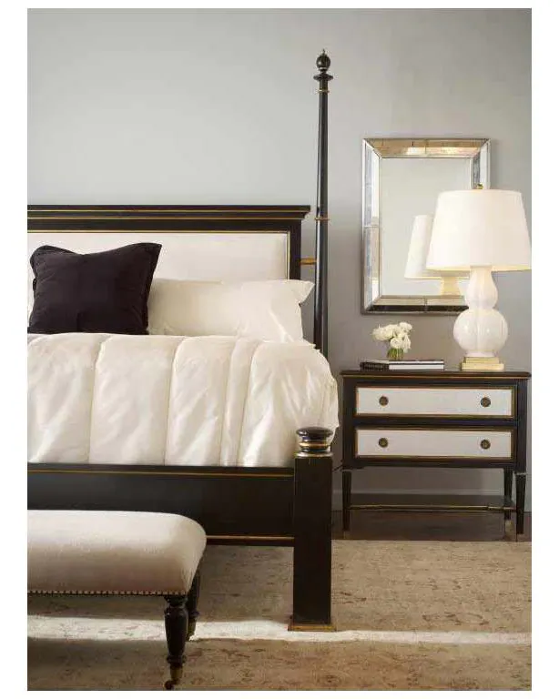 Century MN5490K Barrington Poster Bed With Uph Headboard King Century MN5490K Barrington Poster Bed With Uph Headboard King
