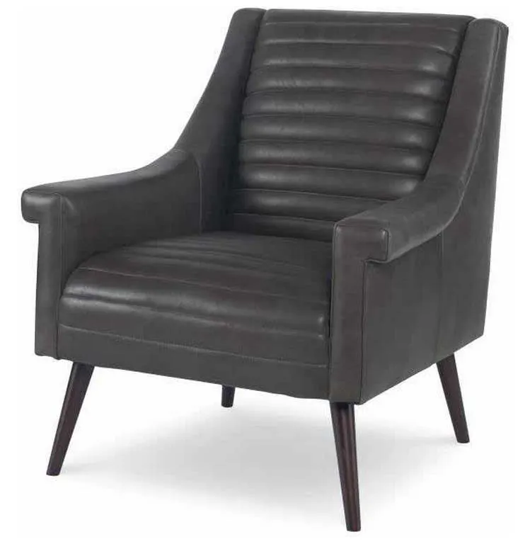 Century PLR-10201-COAL Leather Chair Century PLR-10201-COAL Leather Chair