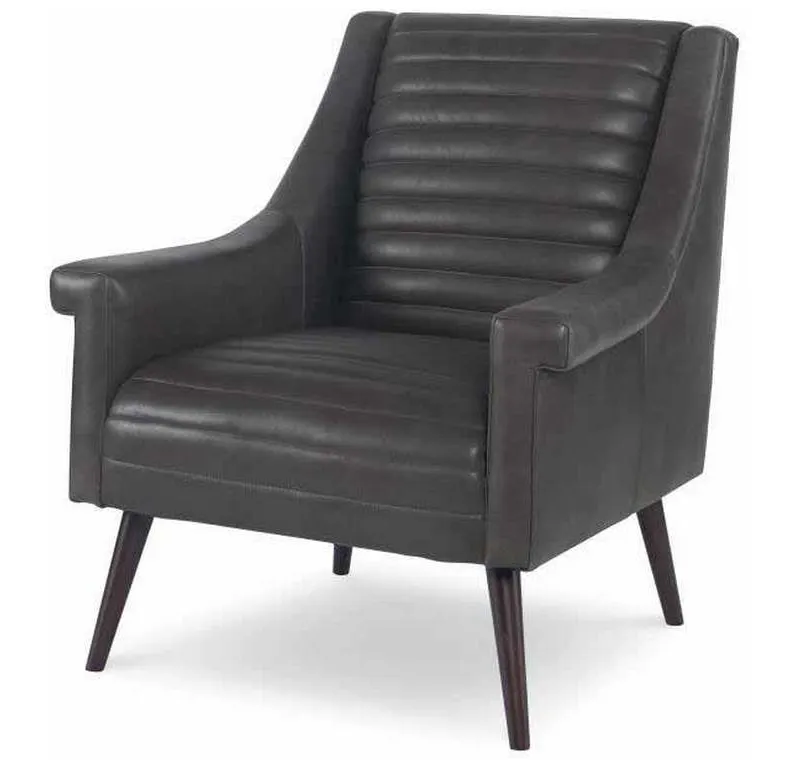 Century PLR-10201-COAL Leather Chair Century PLR-10201-COAL Leather Chair