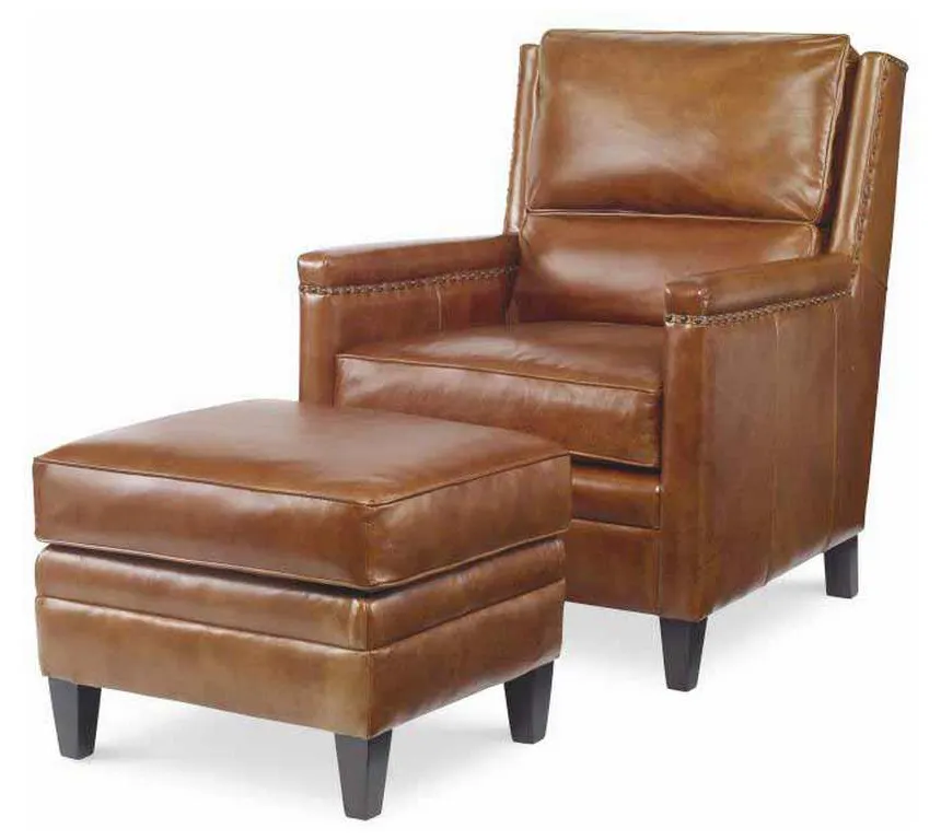 Century PLR-13CO-RUSSETT Leather Chair and Leather Ottoman Century PLR-13CO-RUSSETT Leather Chair and Leather Ottoman