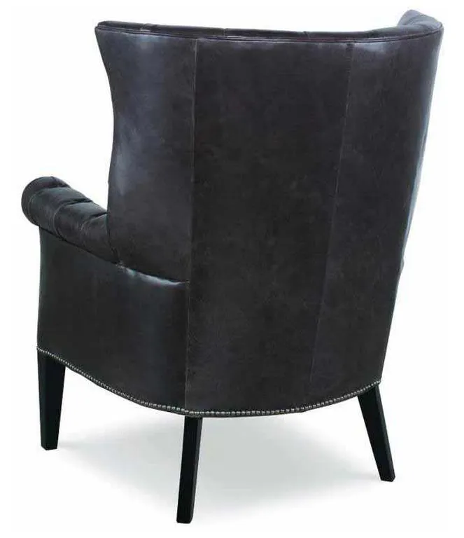 Century PLR-15106-BRUNETTE Empress Tufted Wing Chair Century PLR-15106-BRUNETTE Empress Tufted Wing Chair