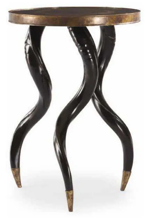 Century SF5047 Faux Horn Ebony Chairside Table Century SF5047 Faux Horn Ebony Chairside Table