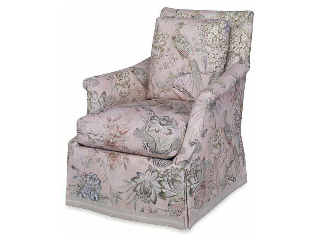 Century SIG2101-8SK Carrington Skirted Swivel Chair