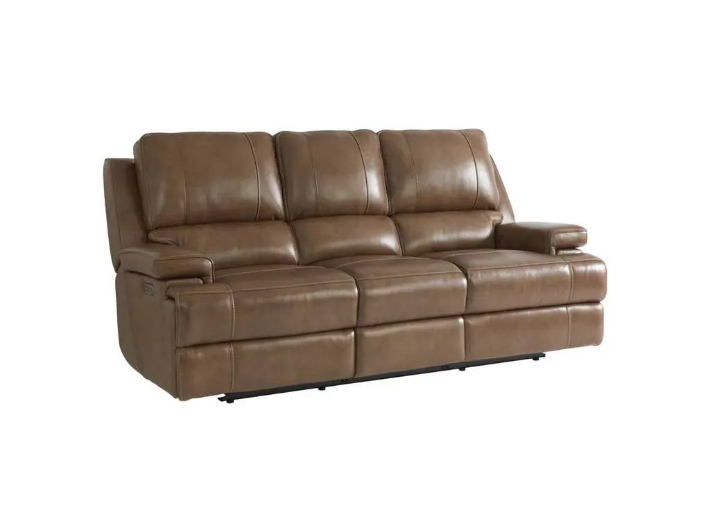 Club Level By Bassett 3729-P62U Parsons Double Reclining Sofa With Power