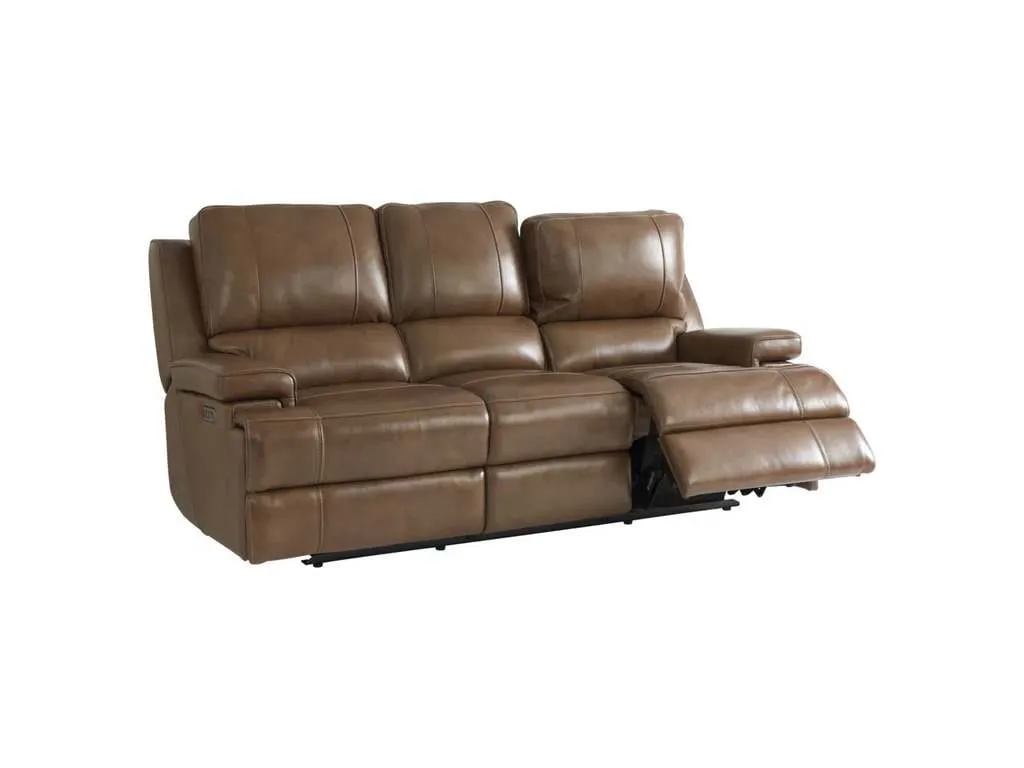 Club Level By Bassett 3729-P62U Parsons Double Reclining Sofa With Power