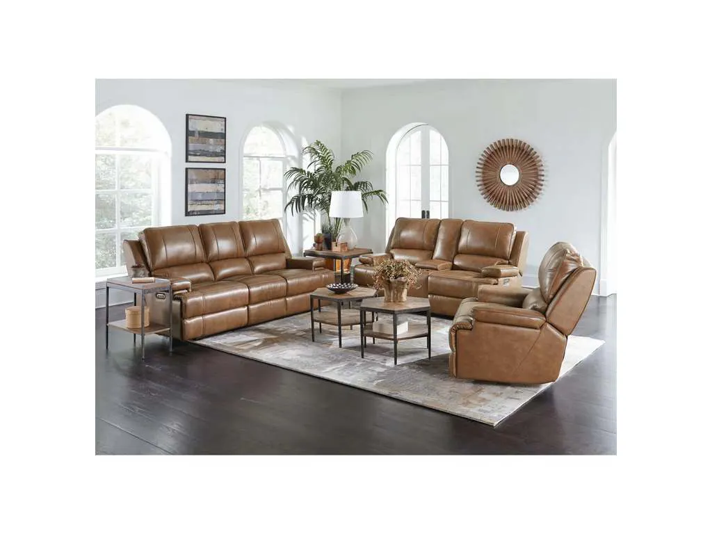 Club Level By Bassett 3729-PC42U Parsons Double Reclining Console Loveseat