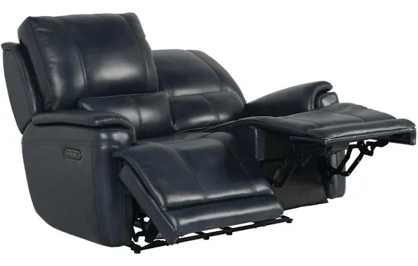 Club Level By Bassett 3749-P42N Burlington Power Motion Loveseat in Navy Leather Club Level By Bassett 3749-P42N Burlington Power Motion Loveseat in Navy Leather