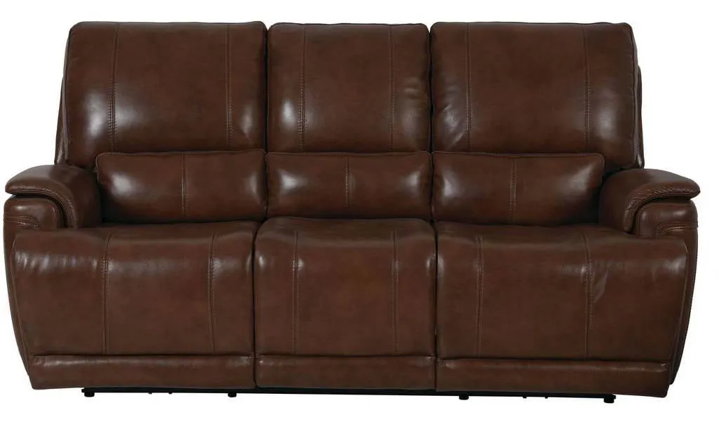 Club Level By Bassett 3749-P62U Burlington Power Motion Sofa in Umber Leather Club Level By Bassett 3749-P62U Burlington Power Motion Sofa in Umber Leather