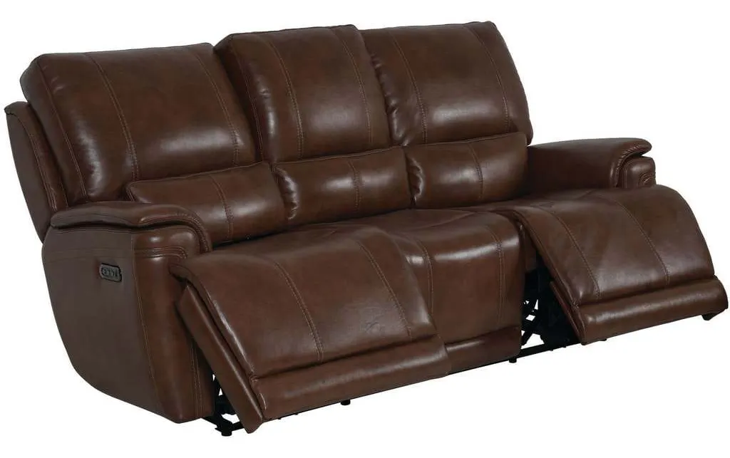 Club Level By Bassett 3749-P62U Burlington Power Motion Sofa in Umber Leather Club Level By Bassett 3749-P62U Burlington Power Motion Sofa in Umber Leather